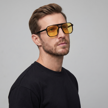Square Sunglasses | Men's Eyewear | UV400 Protection | Lightweight Frame | Steven & Levon