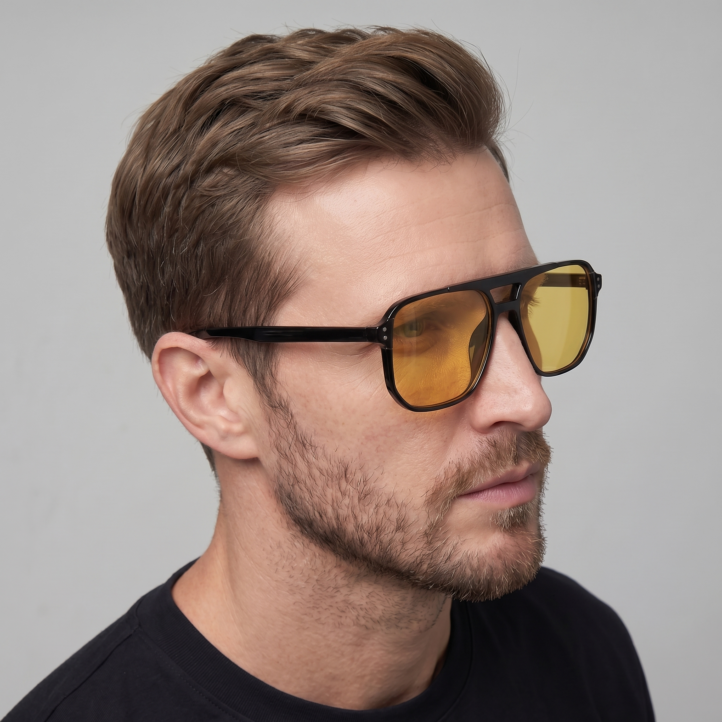 Square Sunglasses | Men's Eyewear | UV400 Protection | Lightweight Frame | Steven & Levon
