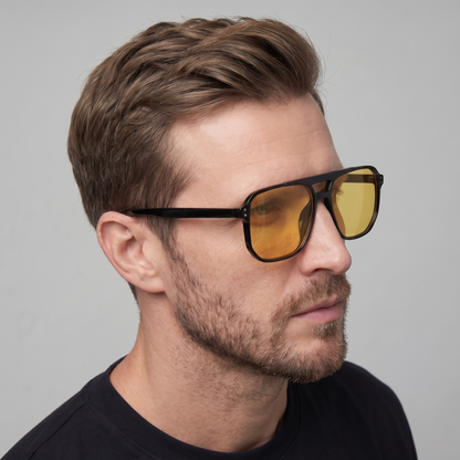 Square Sunglasses | Men's Eyewear | UV400 Protection | Lightweight Frame | Steven & Levon
