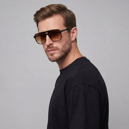 Square Sunglasses | Men's Eyewear | UV400 Protection | Lightweight Frame | Steven & Levon