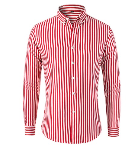 Men's Striped Overshirt | Casual Shirt | Cotton Blend | Button-Up Lightweight Layer | Steven & Levon