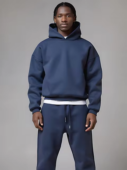 Men’s Stylish Hoodie & Joggers Set | Men | Quality Fabric Blend | Casual Tracksuit Co-Ord | Black | Steven & Levon