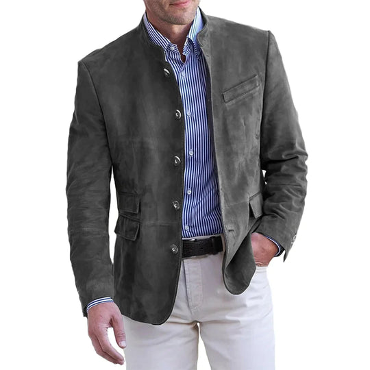 Men’s Suede Zip-Up Jacket | Men | | Relaxed Fit, Patch Pockets, Everyday Wear | Steven & Levon