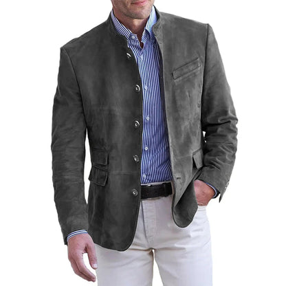 Men’s Suede Zip-Up Jacket | Men | | Relaxed Fit, Patch Pockets, Everyday Wear | Steven & Levon