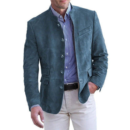 Men’s Suede Zip-Up Jacket | Men | | Relaxed Fit, Patch Pockets, Everyday Wear | Steven & Levon
