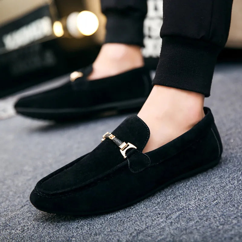 Mens Suede Loafers | Formal Slip-On Dress Shoes | Steven & Levon
