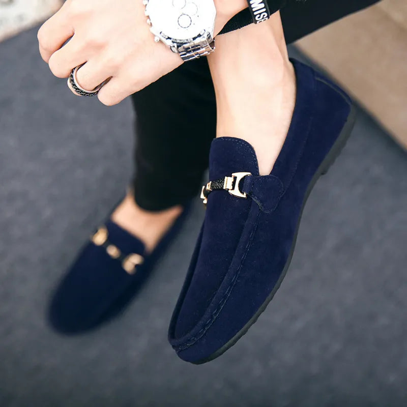 Mens Suede Loafers | Formal Slip-On Dress Shoes | Steven & Levon