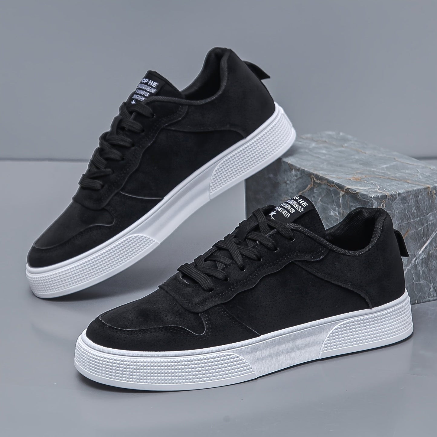Mens Suede Low Top Sneakers | Casual Lace-Up Shoes  | Comfortable Everyday Wear | Steven & Levon