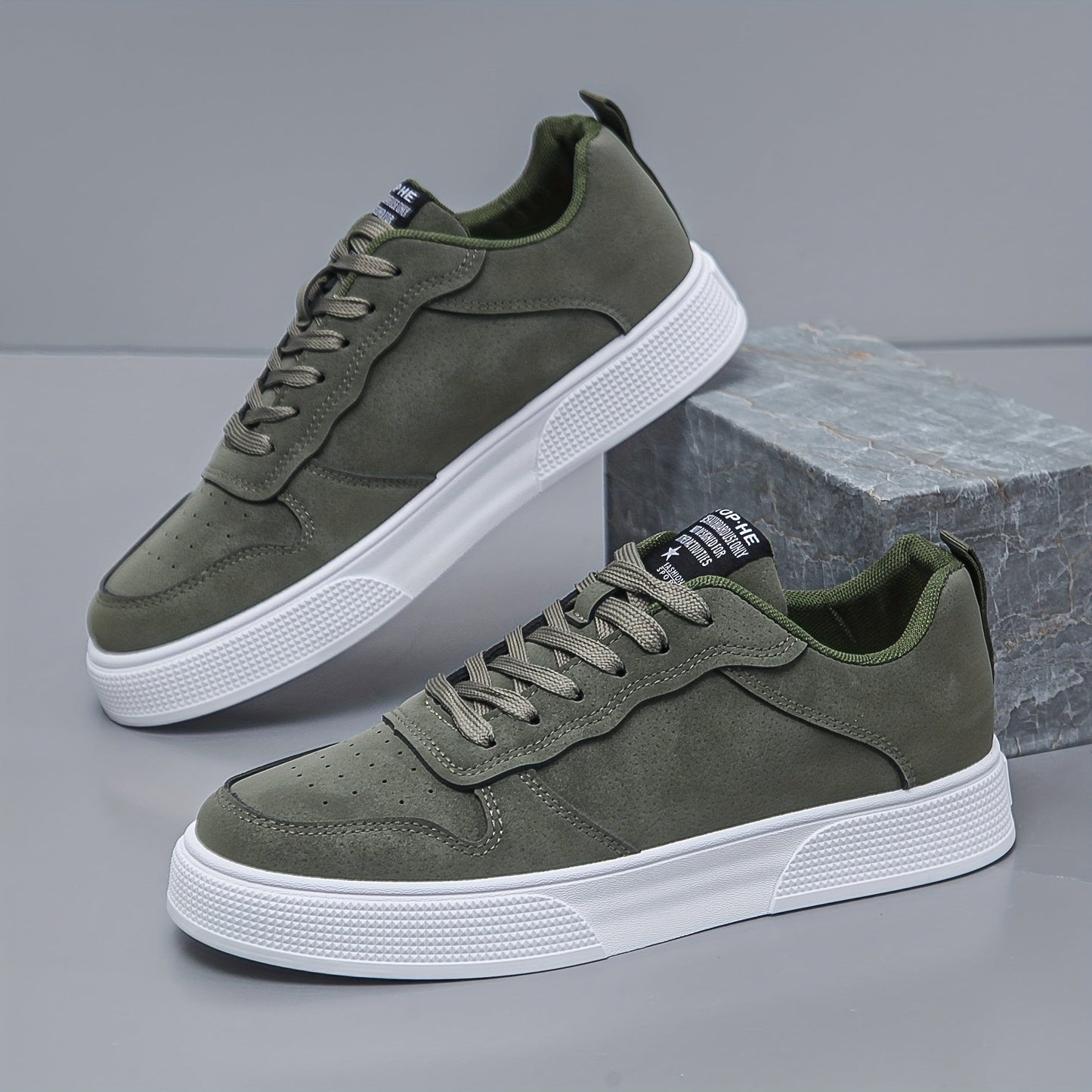 Mens Suede Low Top Sneakers | Casual Lace-Up Shoes  | Comfortable Everyday Wear | Steven & Levon