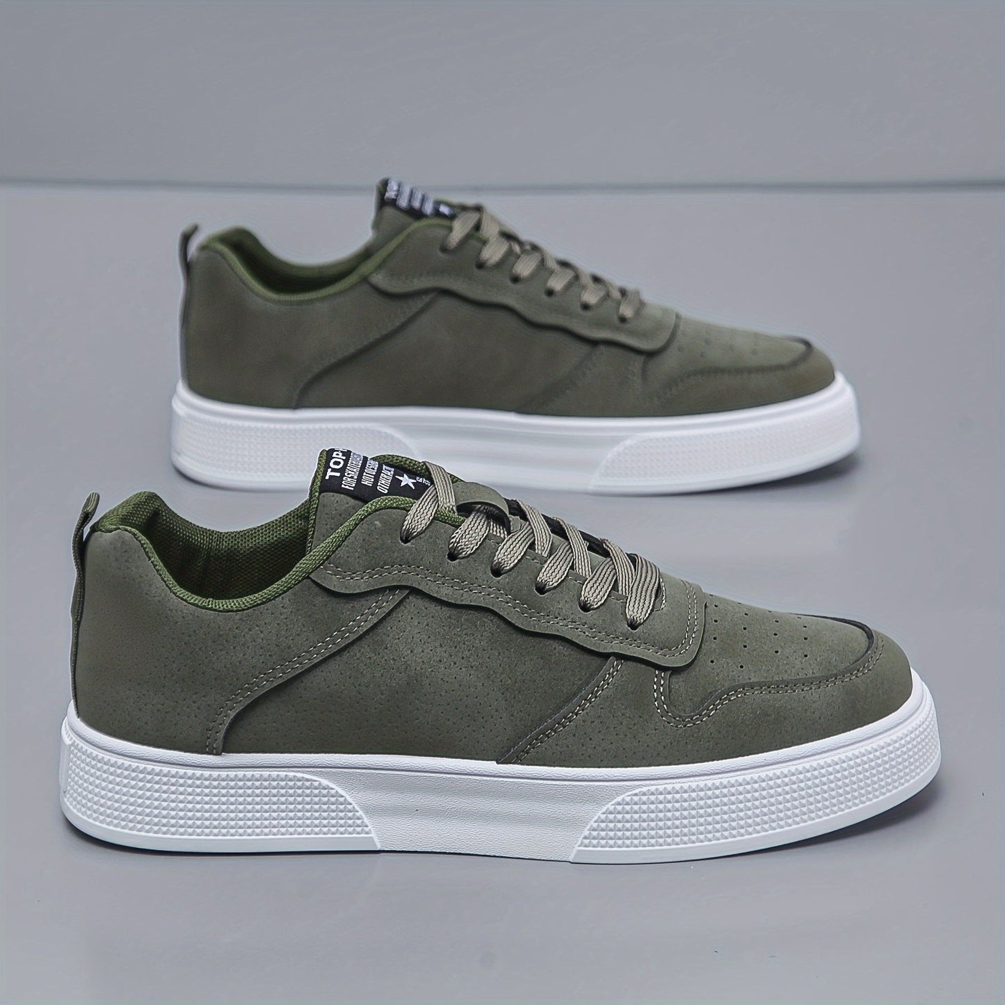 Mens Suede Low Top Sneakers | Casual Lace-Up Shoes  | Comfortable Everyday Wear | Steven & Levon