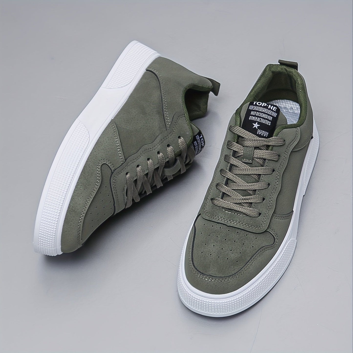 Mens Suede Low Top Sneakers | Casual Lace-Up Shoes  | Comfortable Everyday Wear | Steven & Levon