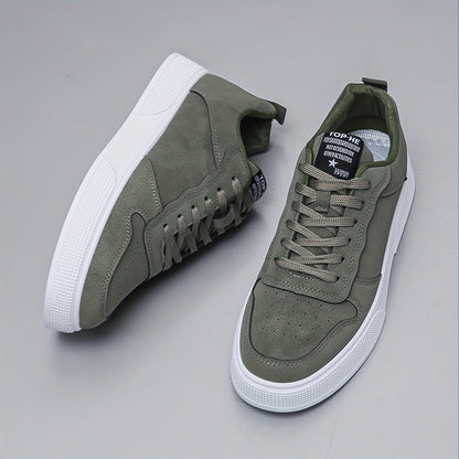 Mens Suede Low Top Sneakers | Casual Lace-Up Shoes  | Comfortable Everyday Wear | Steven & Levon