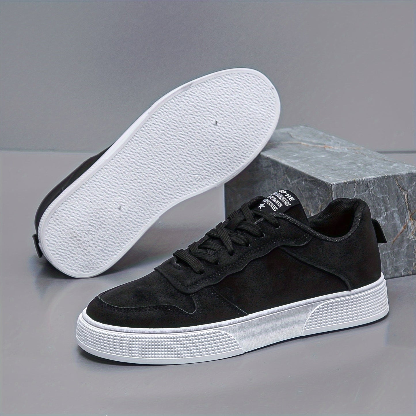 Mens Suede Low Top Sneakers | Casual Lace-Up Shoes  | Comfortable Everyday Wear | Steven & Levon