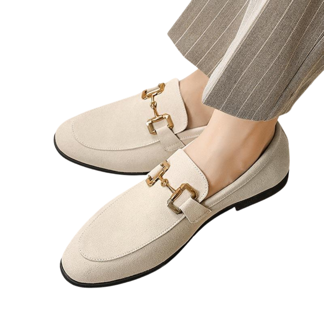 Mens Suede Penny Loafers | Elegant Slip-On Shoes for Men | Steven & Levon