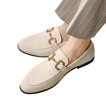 Mens Suede Penny Loafers | Elegant Slip-On Shoes for Men | Steven & Levon
