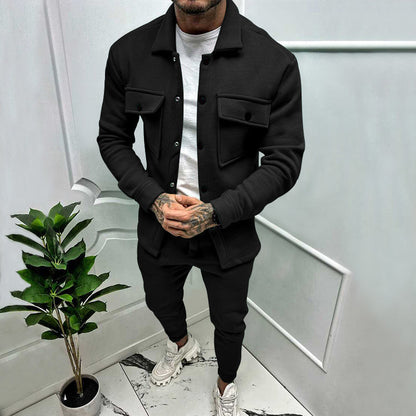 Men’s Suede Tracksuit Set | Men | Soft Suede Fabric | Casual & Sporty Two Piece Co-Ord | Relaxed Fit | Steven & Levon