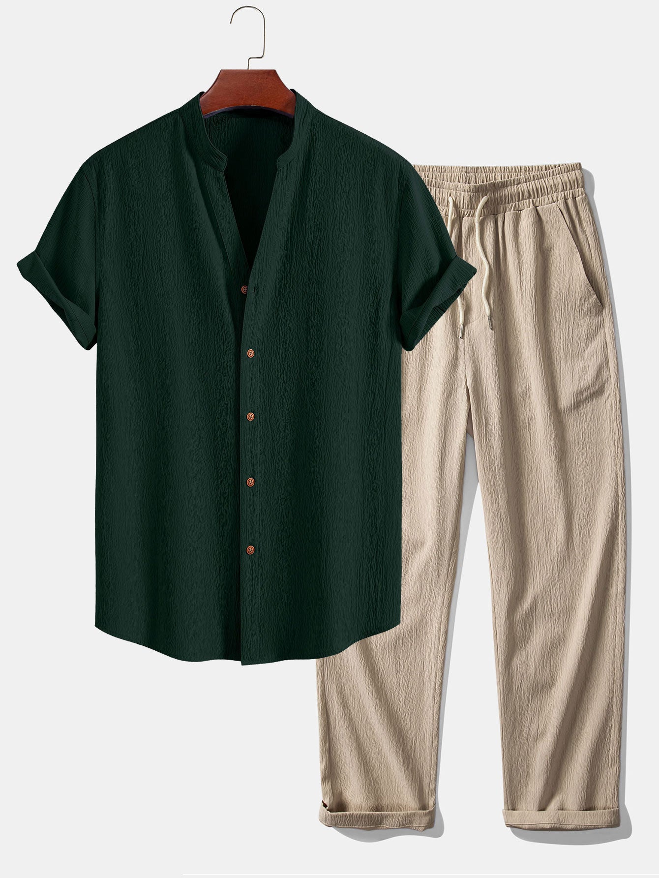 Men's Summer Shirt & Trousers Set | Men's Co-Ord | Relaxed Fit | Steven & Levon
