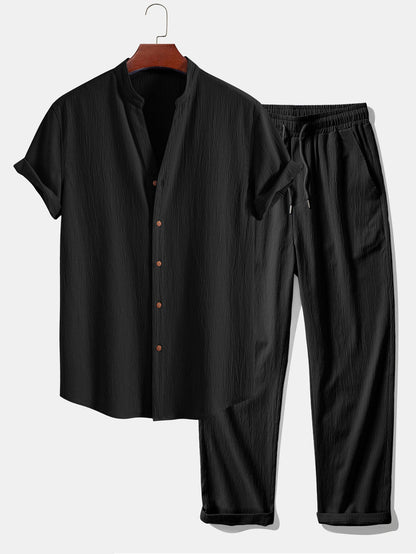 Men's Summer Shirt & Trousers Set | Men's Co-Ord | Relaxed Fit | Steven & Levon