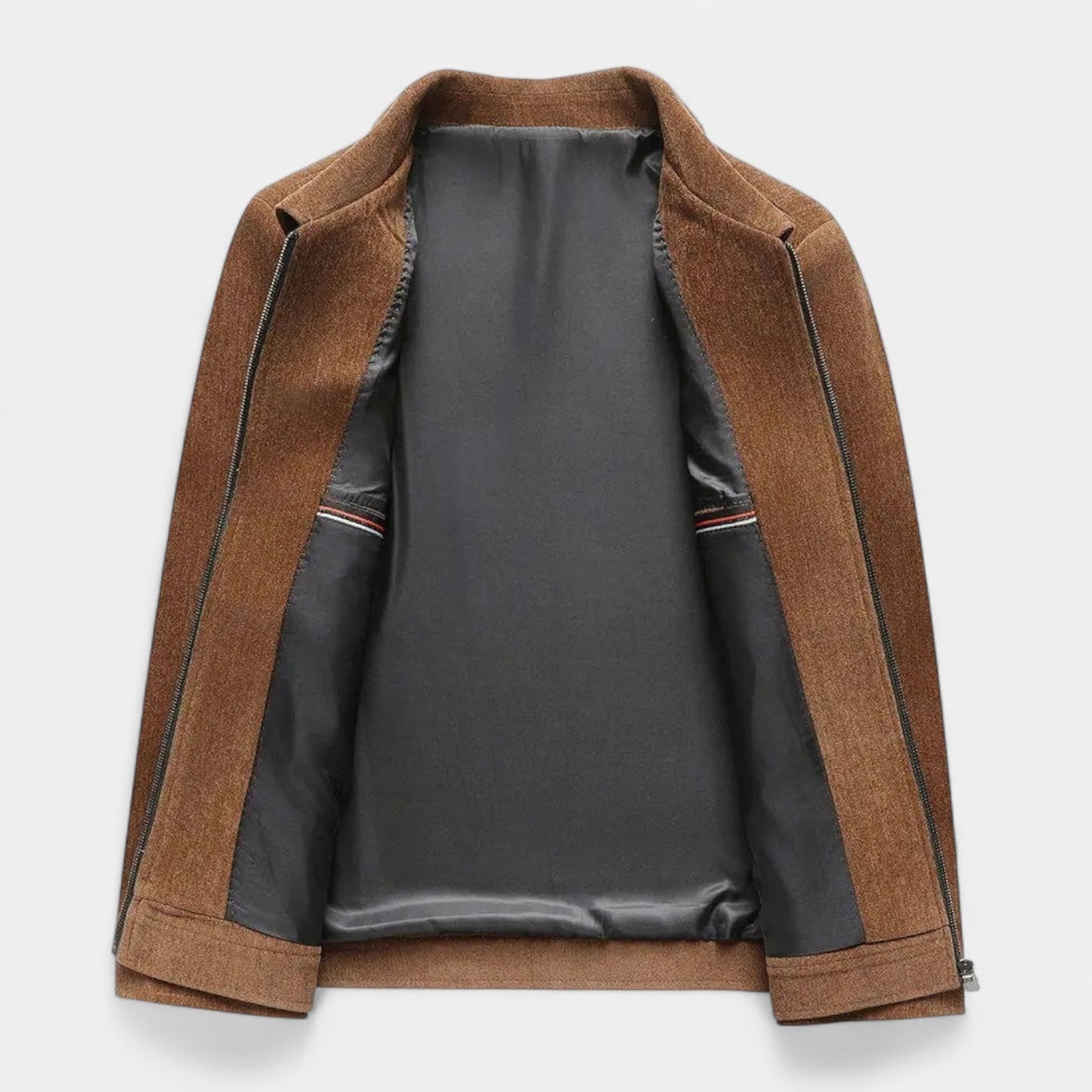Textured Harrington Super Shirt | Textured Cotton Blend | Zip Front Lightweight Overshirt | Steven & Levon