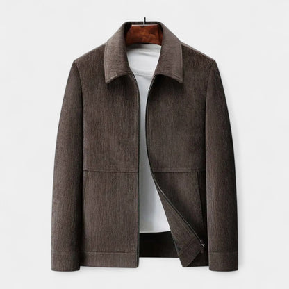 Textured Harrington Super Shirt | Textured Cotton Blend | Zip Front Lightweight Overshirt | Steven & Levon