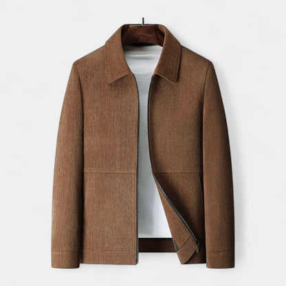 Textured Harrington Super Shirt | Textured Cotton Blend | Zip Front Lightweight Overshirt | Steven & Levon