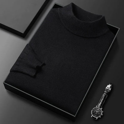 Men's Turtleneck Jumper | Men | Soft Knit Fabric | Long Sleeve Smart Casual Pullover | Steven & Levon