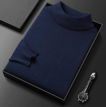 Men's Turtleneck Jumper | Men | Soft Knit Fabric | Long Sleeve Smart Casual Pullover | Steven & Levon