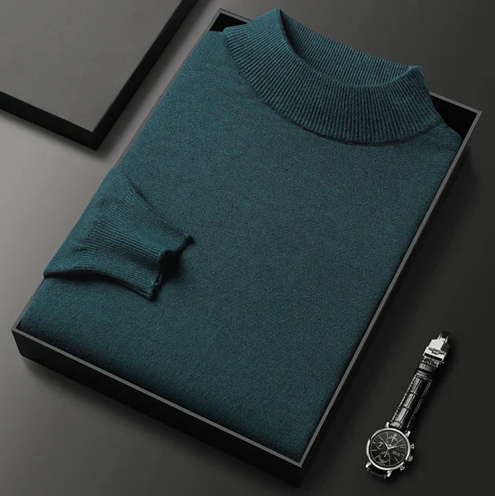 Men's Turtleneck Jumper | Men | Soft Knit Fabric | Long Sleeve Smart Casual Pullover | Steven & Levon
