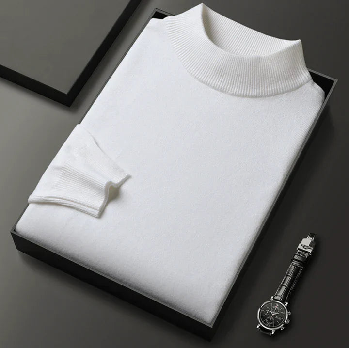 Men's Turtleneck Jumper | Men | Soft Knit Fabric | Long Sleeve Smart Casual Pullover | Steven & Levon