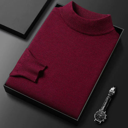 Men's Turtleneck Jumper | Men | Soft Knit Fabric | Long Sleeve Smart Casual Pullover | Steven & Levon