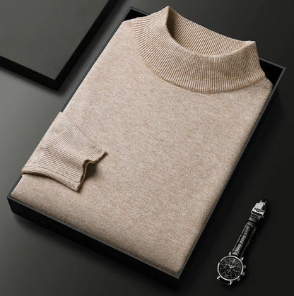 Men's Turtleneck Jumper | Men | Soft Knit Fabric | Long Sleeve Smart Casual Pullover | Steven & Levon