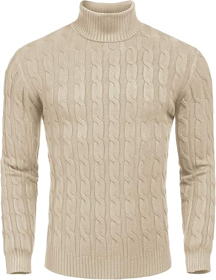 Men’s Turtleneck Sweater | Slim Fit Roll Neck Jumper | Men | Soft Knit Fabric | Casual Everyday Wear | Steven & Levon
