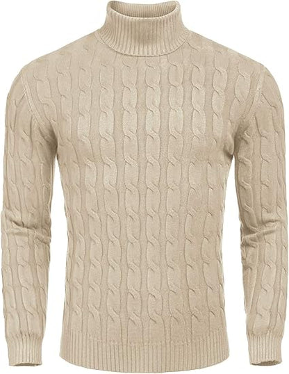 Men’s Turtleneck Sweater | Slim Fit Roll Neck Jumper | Men | Soft Knit Fabric | Casual Everyday Wear | Steven & Levon