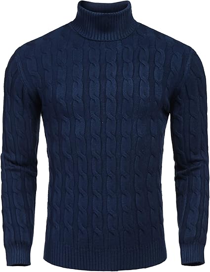 Men’s Turtleneck Sweater | Slim Fit Roll Neck Jumper | Men | Soft Knit Fabric | Casual Everyday Wear | Steven & Levon
