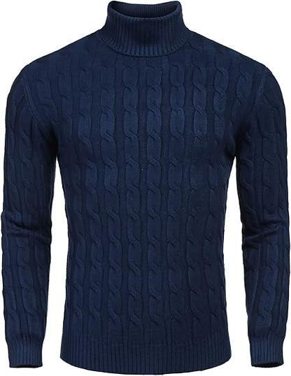 Men’s Turtleneck Sweater | Slim Fit Roll Neck Jumper | Men | Soft Knit Fabric | Casual Everyday Wear | Steven & Levon