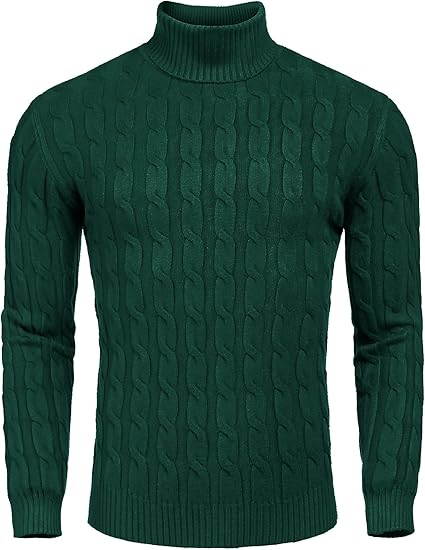 Men’s Turtleneck Sweater | Slim Fit Roll Neck Jumper | Men | Soft Knit Fabric | Casual Everyday Wear | Steven & Levon