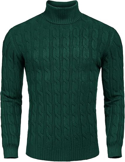 Men’s Turtleneck Sweater | Slim Fit Roll Neck Jumper | Men | Soft Knit Fabric | Casual Everyday Wear | Steven & Levon