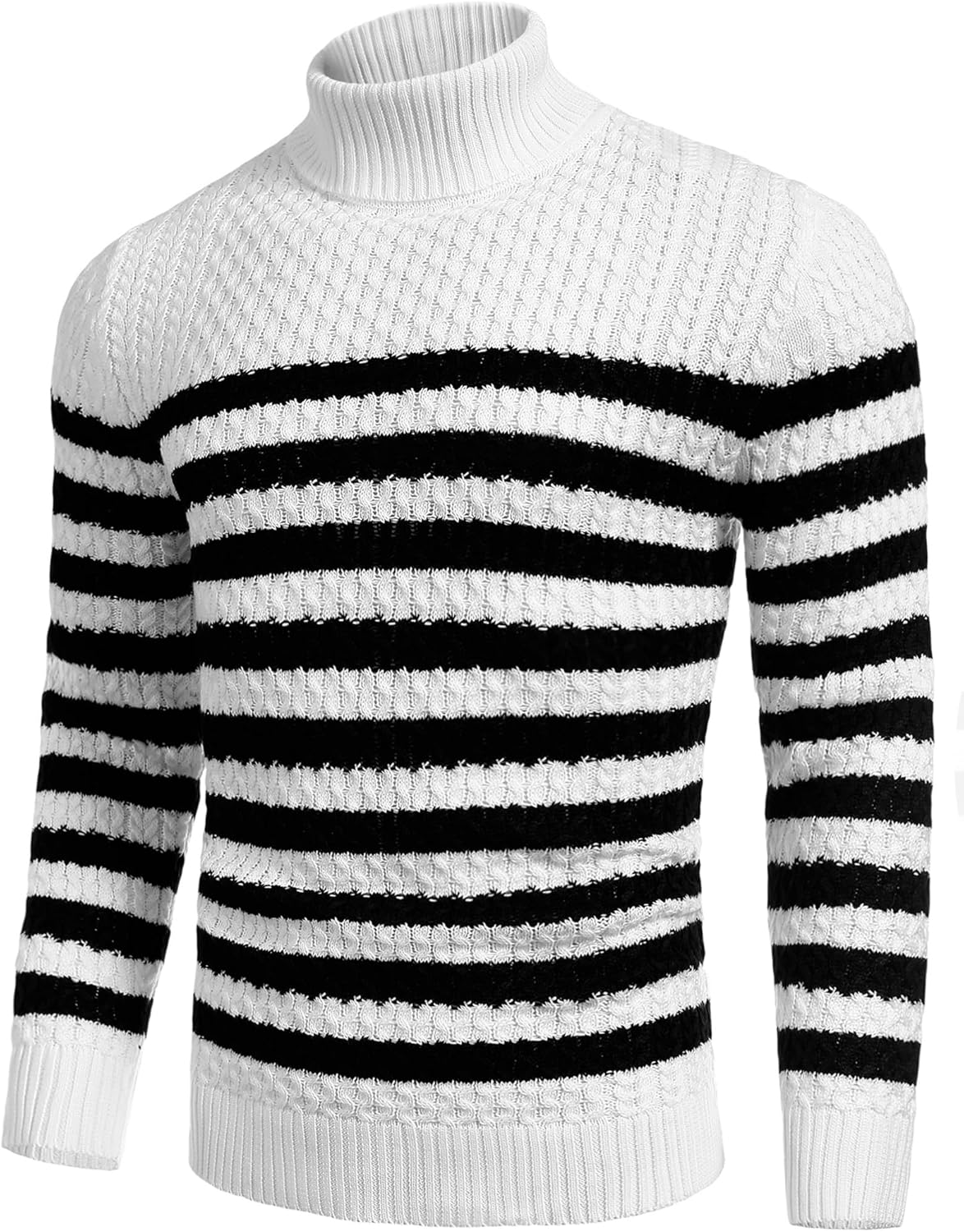 Men’s Turtleneck Sweater | Slim Fit Roll Neck Jumper | Men | Soft Knit Fabric | Casual Everyday Wear | Steven & Levon