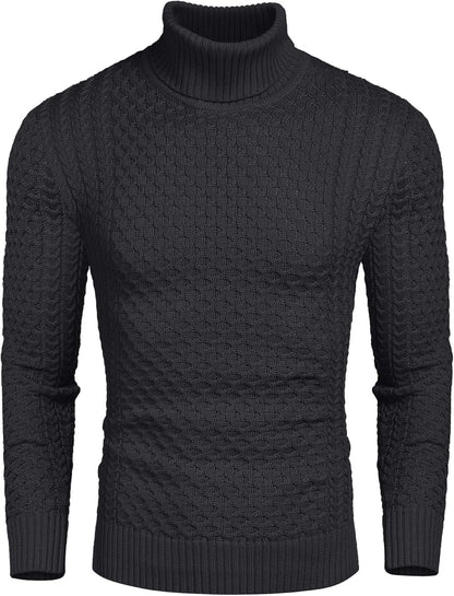 Men’s Turtleneck Sweater | Slim Fit Roll Neck Jumper | Men | Soft Knit Fabric | Casual Everyday Wear | Steven & Levon