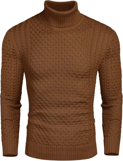 Men’s Turtleneck Sweater | Slim Fit Roll Neck Jumper | Men | Soft Knit Fabric | Casual Everyday Wear | Steven & Levon
