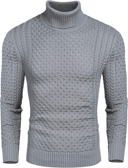 Men’s Turtleneck Sweater | Slim Fit Roll Neck Jumper | Men | Soft Knit Fabric | Casual Everyday Wear | Steven & Levon