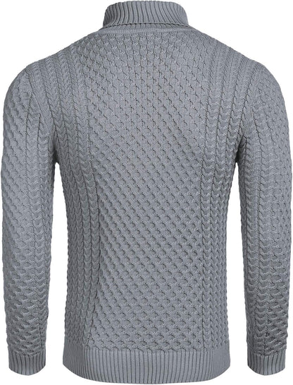 Men’s Turtleneck Sweater | Slim Fit Roll Neck Jumper | Men | Soft Knit Fabric | Casual Everyday Wear | Steven & Levon
