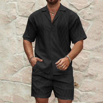 Men's Two-Piece Outfit Set | Men's Co-Ord Set | Men | Lightweight Fabric Blend | Steven & Levon
