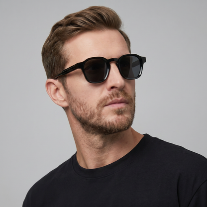 Vintage Square Sunglasses | Men's Eyewear | UV400 Protection | Dark Lenses | Steven & Levon