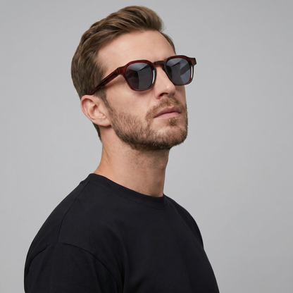 Vintage Square Sunglasses | Men's Eyewear | UV400 Protection | Dark Lenses | Steven & Levon