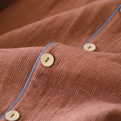 Cotton Sleepwear | Men's Pajama | Double-Layer Yarn | Long Sleeve | Loose Fit | Steven & Levon