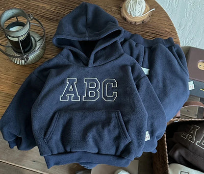 Boys Hoodie & Tracksuit Set | Fur Lined | 2-Piece Sweatshirt & Pants | Winter Wear | Steven & Levon