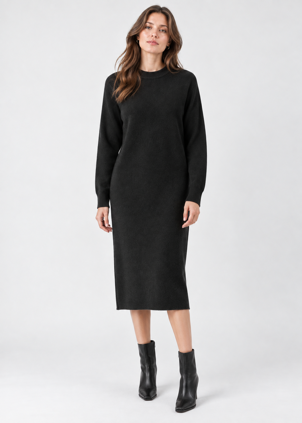 Women's Knitted Jumper Dress |  Wool Long Sleeve Winter | Steven & Levon