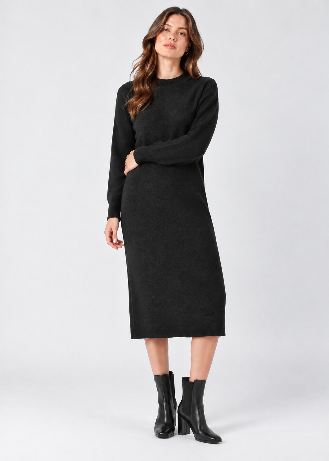 Women's Knitted Jumper Dress |  Wool Long Sleeve Winter | Steven & Levon