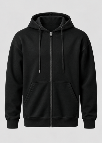 Men's Loose Fit Zip-Up Hoodie | Casual Hooded Sweatshirt | Everyday Wear | Steven & Levon